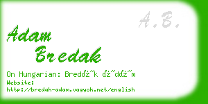 adam bredak business card